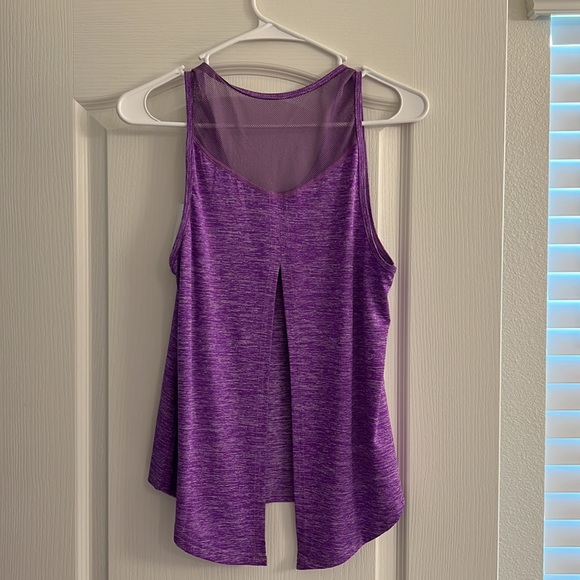 Purple workout top. Split back. New with tags. Small. - Picture 3 of 3